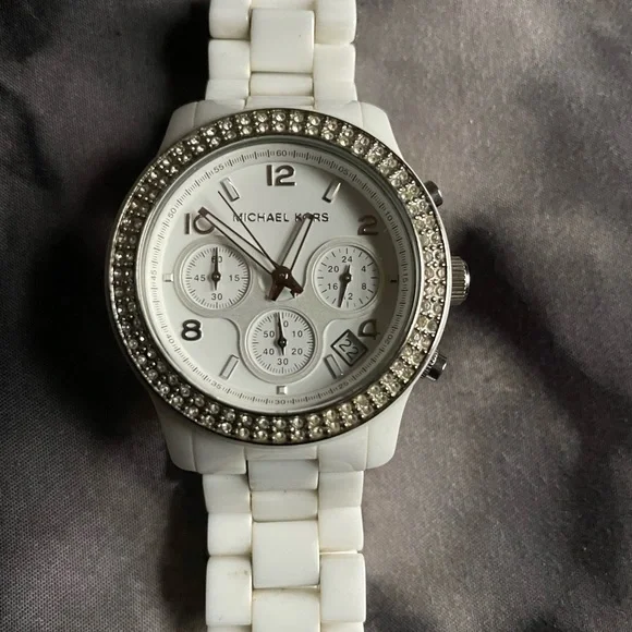 Michael Kors Ceramic Watch MK5188 Michael Kors MK5188 Womens Qrtz Watch, Chrono Ceramic runs  main image 4